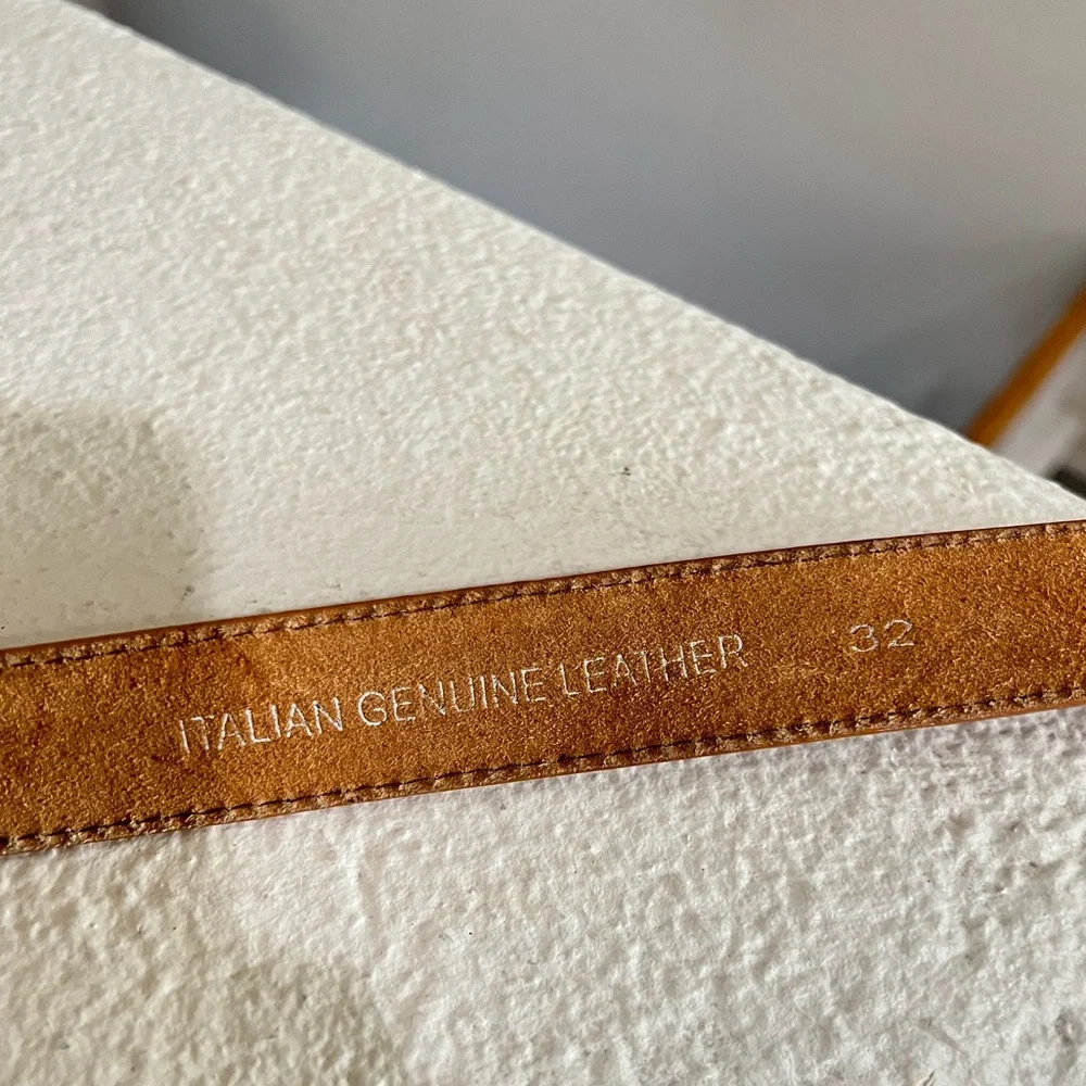 Italian brown distressed Leather Belt Mens sz 32l‎ Work Rugged Utility IGrunge
